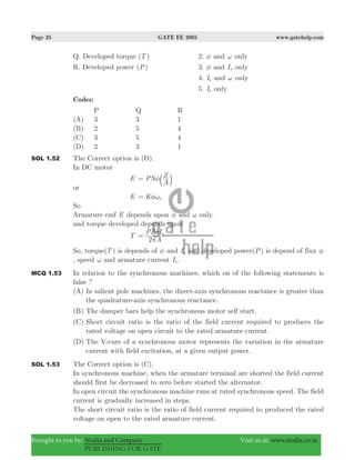 Gate ee 2005 with solutions | PDF