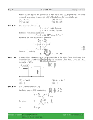 Gate ee 2005 with solutions | PDF