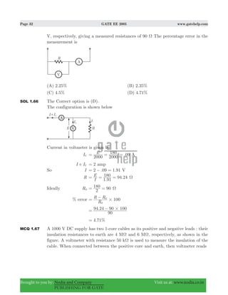 Gate ee 2005 with solutions | PDF