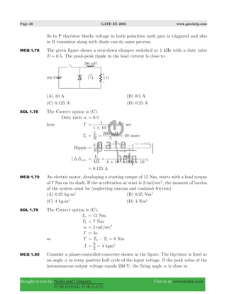 Gate ee 2005 with solutions | PDF