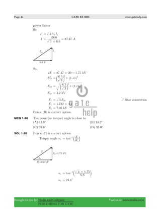 Gate ee 2005 with solutions | PDF