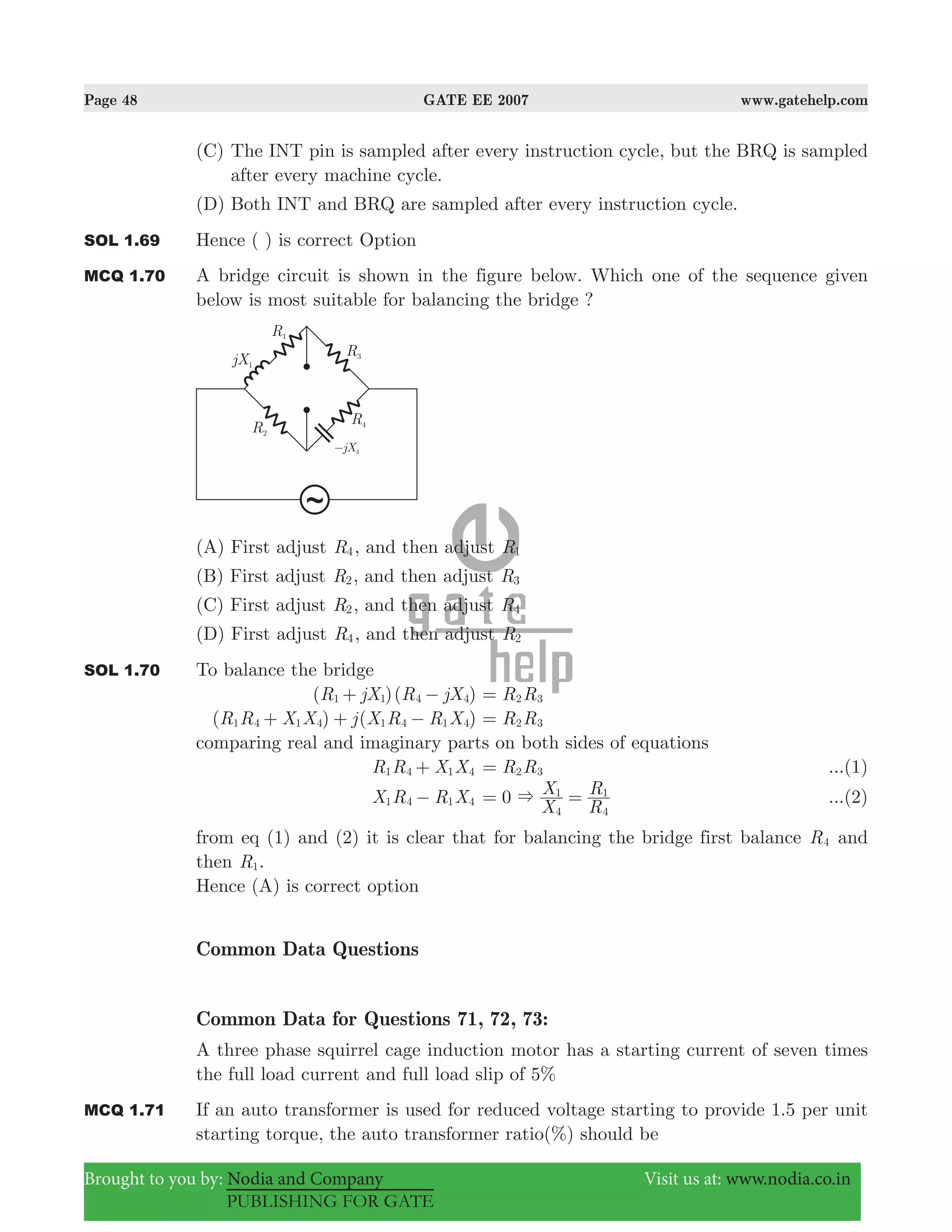 Gate ee 2007 with solutions | PDF