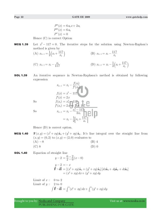 Gate Ee 09 With Solutions
