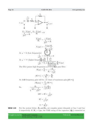 Gate ee 2012 with solutions | PDF