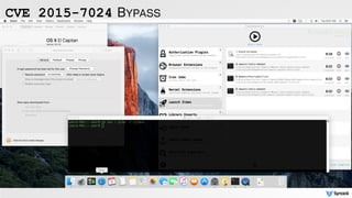 CVE 2015-7024 BYPASS
only 4 launch items
no 'java' processes
fully patched OS X
gatekeeper enabled
 