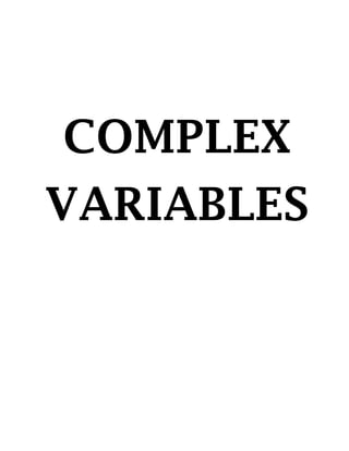 COMPLEX
VARIABLES
 