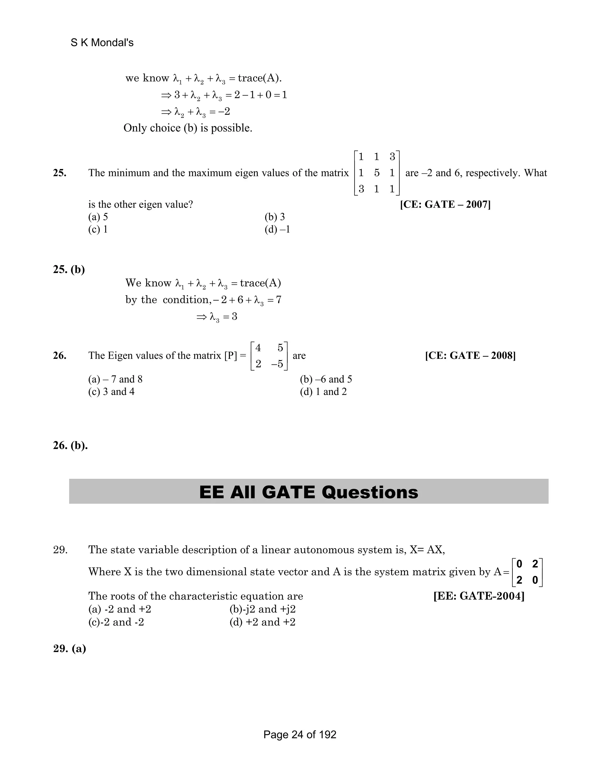Gate mathematics questions all branch by s k mondal | PDF
