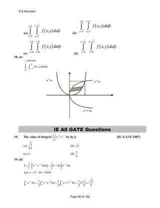 Gate Mathematics Questions All Branch By S K Mondal
