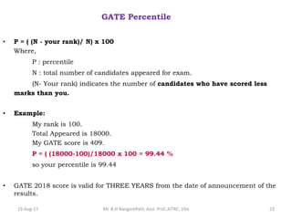 Gate Percent Gate orientation program 2018 | PPTX