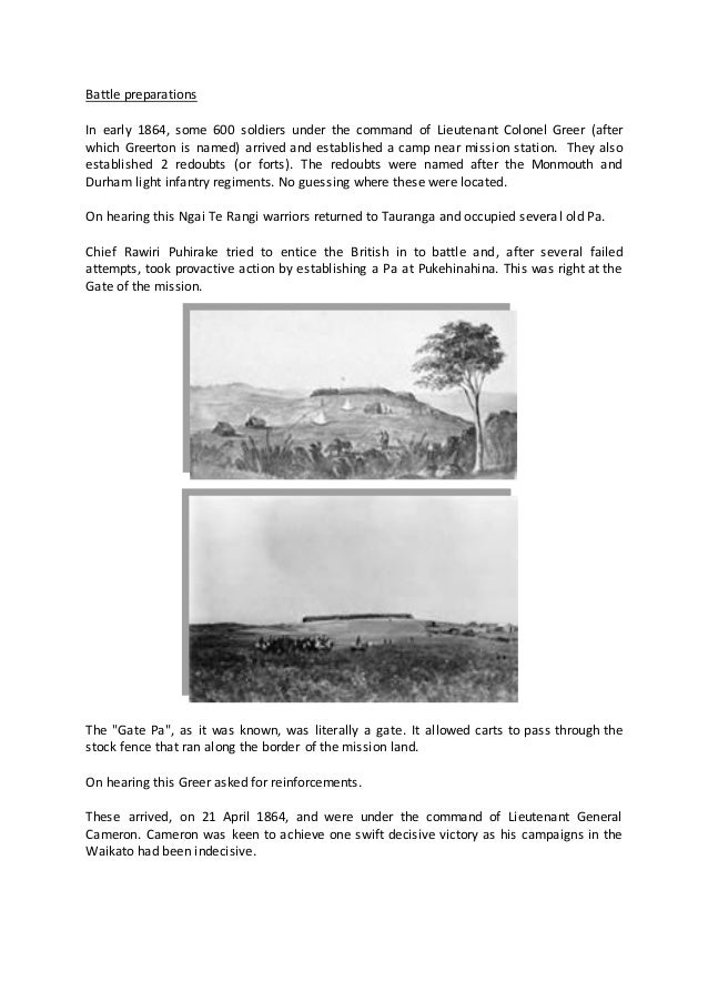 Battle of Gate Pa History