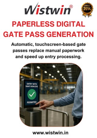 Pdf Smartgate Secure & Smart Gate Management by WisTwin | PDF