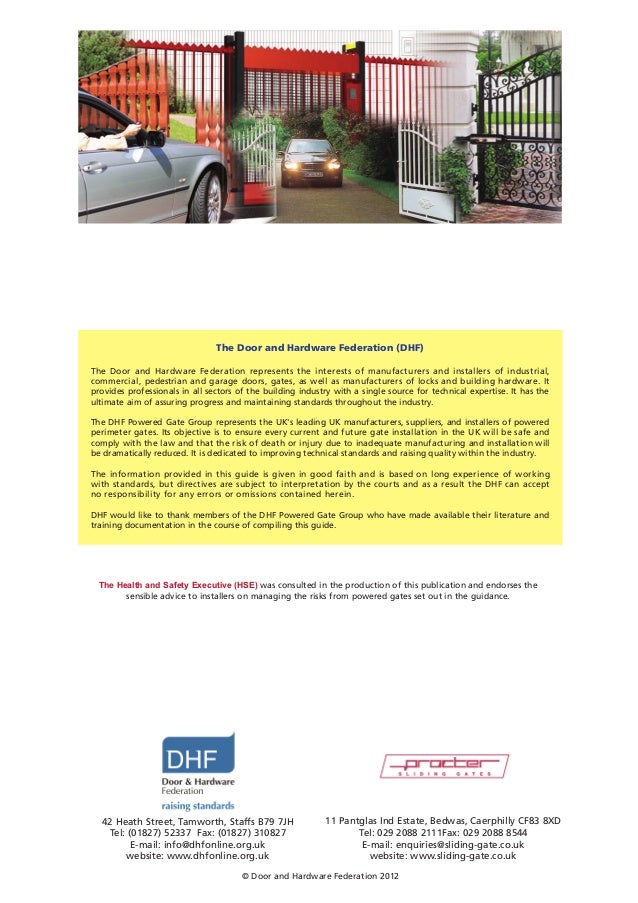 Automatic Gate Safety Legislation and Standards