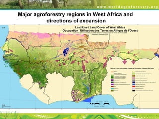 Major agroforestry regions in West Africa and
directions of expansion
 