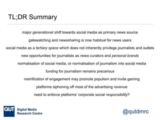 @qutdmrc
Gatewatching and News Curation
Axel Bruns. Gatewatching and
News Curation: Journalism, Social
Media, and the Publ...