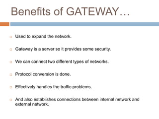PPT on Basic of Gateway | PPTX