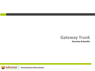 Gateway Trunk Overview & Benefits 