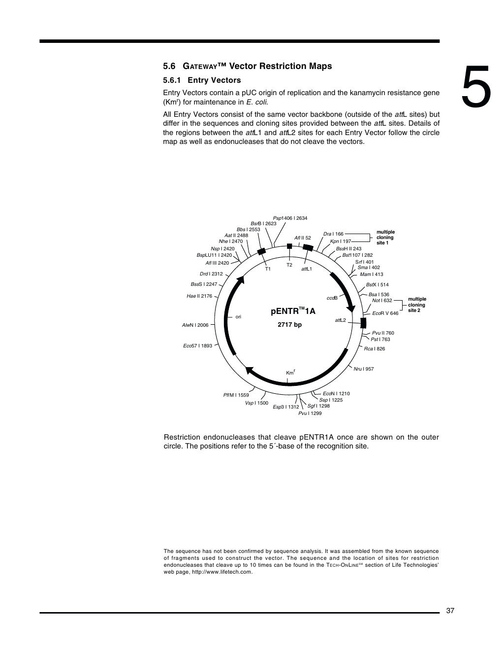 Gateway Cloning Technology - Instruction Manual