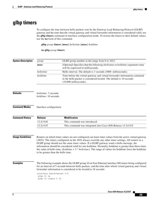 Gateway load balancing protocol | PDF