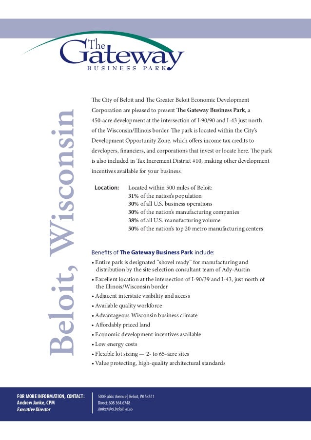 The Gateway Business Park A Joint Development Between The City Of Be