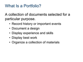 PLTW Gateway portfolios overview 
