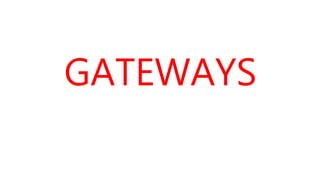 GATEWAYS
 