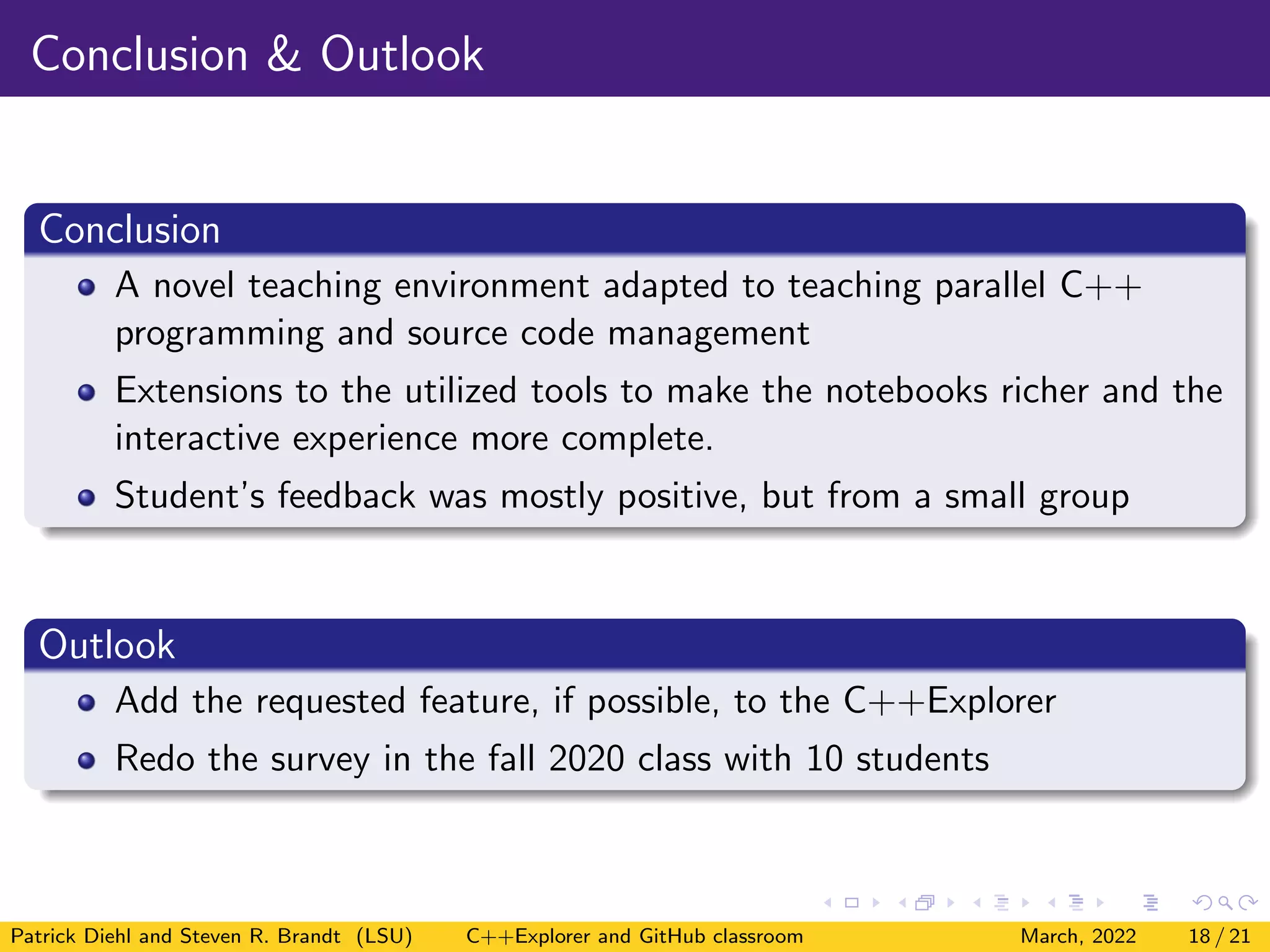 Interactive C++ code development using C++Explorer and GitHub Classroom ...