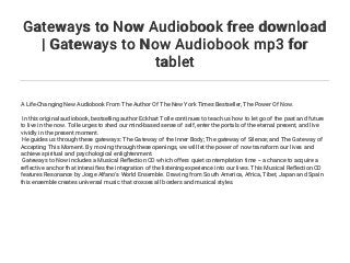 Gateways to Now Audiobook free download | Gateways to Now Audiobook mp3 for  tablet
