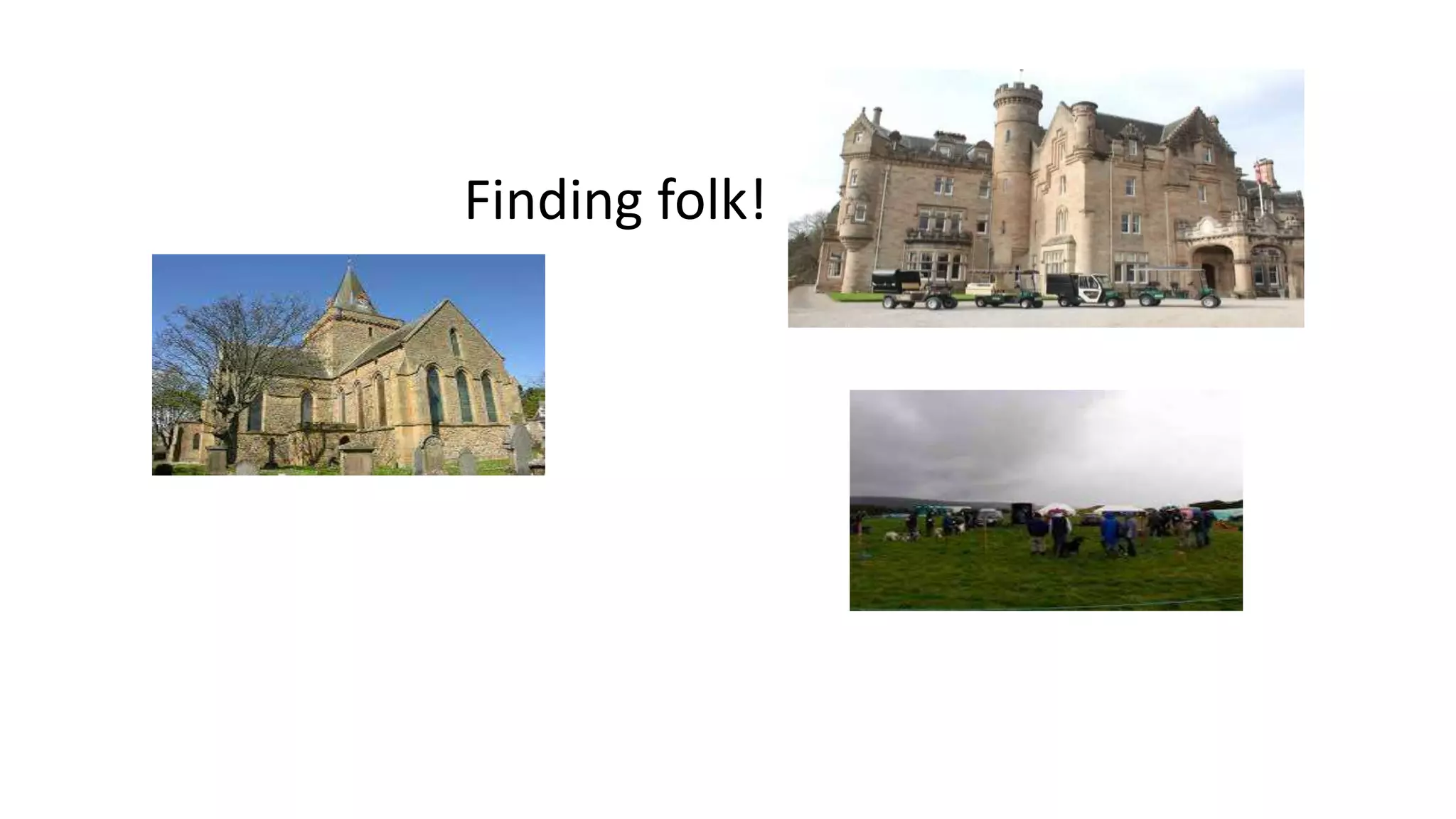 Finding folk!
 