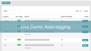 Live Demo: Auto-tagging
 