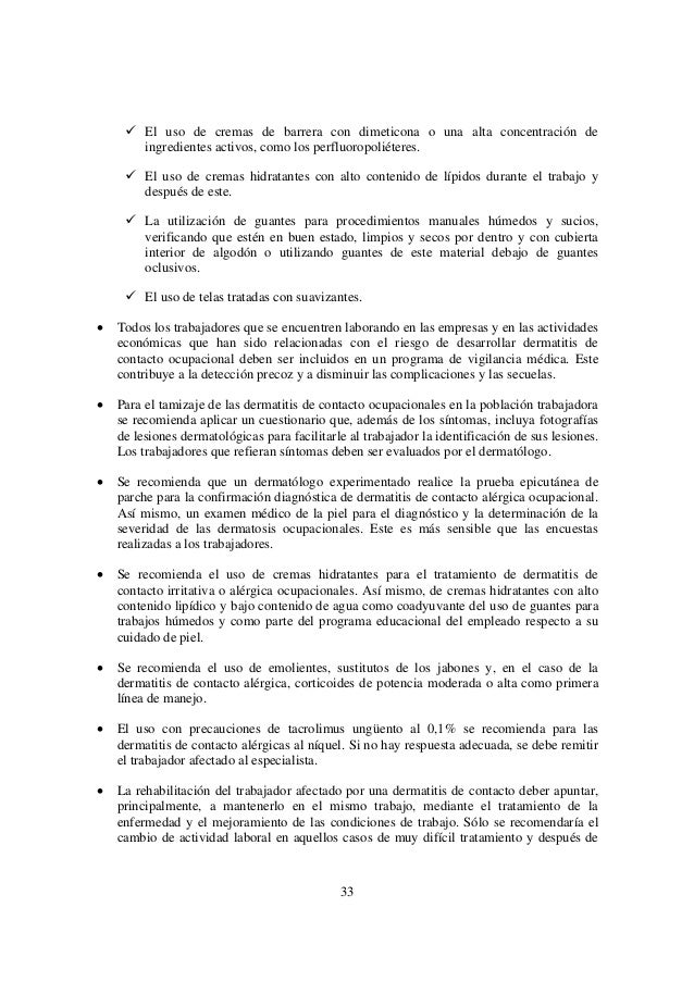 Fenistil de la eccema en las manos