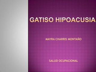 Gatiso hipoacusia MAYRA CHARRIS MONTAÑO SALUD OCUPACIONAL 