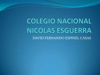 DAVID FERNANDO ESPINEL CASAS
 