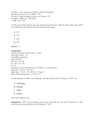 Comprehensive GAT Quantitative Ability Practice Questions and Solutions ...
