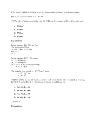 Comprehensive GAT Quantitative Ability Practice Questions and Solutions ...