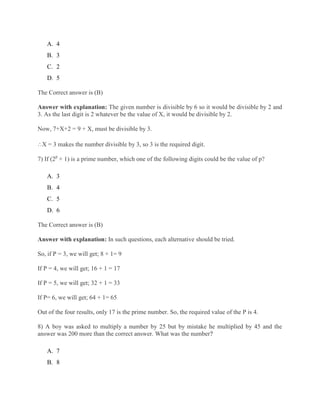 Comprehensive GAT Quantitative Ability Practice Questions and Solutions ...