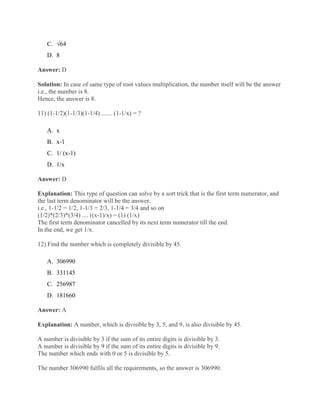 Comprehensive GAT Quantitative Ability Practice Questions and Solutions ...