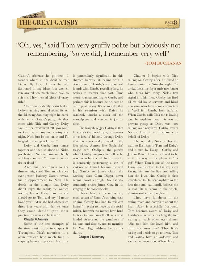 the great gatsby chapter analysis Free essay: chapter 1 analysis of the great gatsby by fitzgerald the great gatsby- this title is merely an adjective or epithet for the main character of the. the great gatsby chapter analysis Free essay: chapter 1 analysis of the great gatsby by fitzgerald the great gatsby- this title is merely an adjective or epithet for the main character of the.