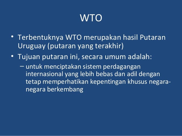 Sistem perdagangan wto
