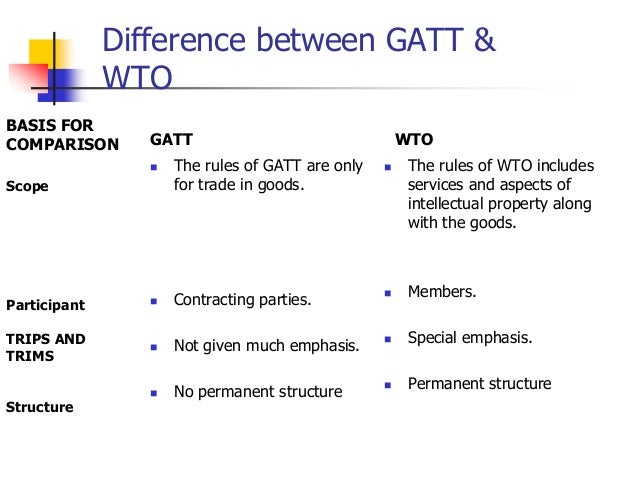 Gatt and wto
