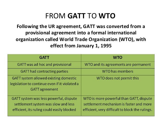 Gatt and wto foundation