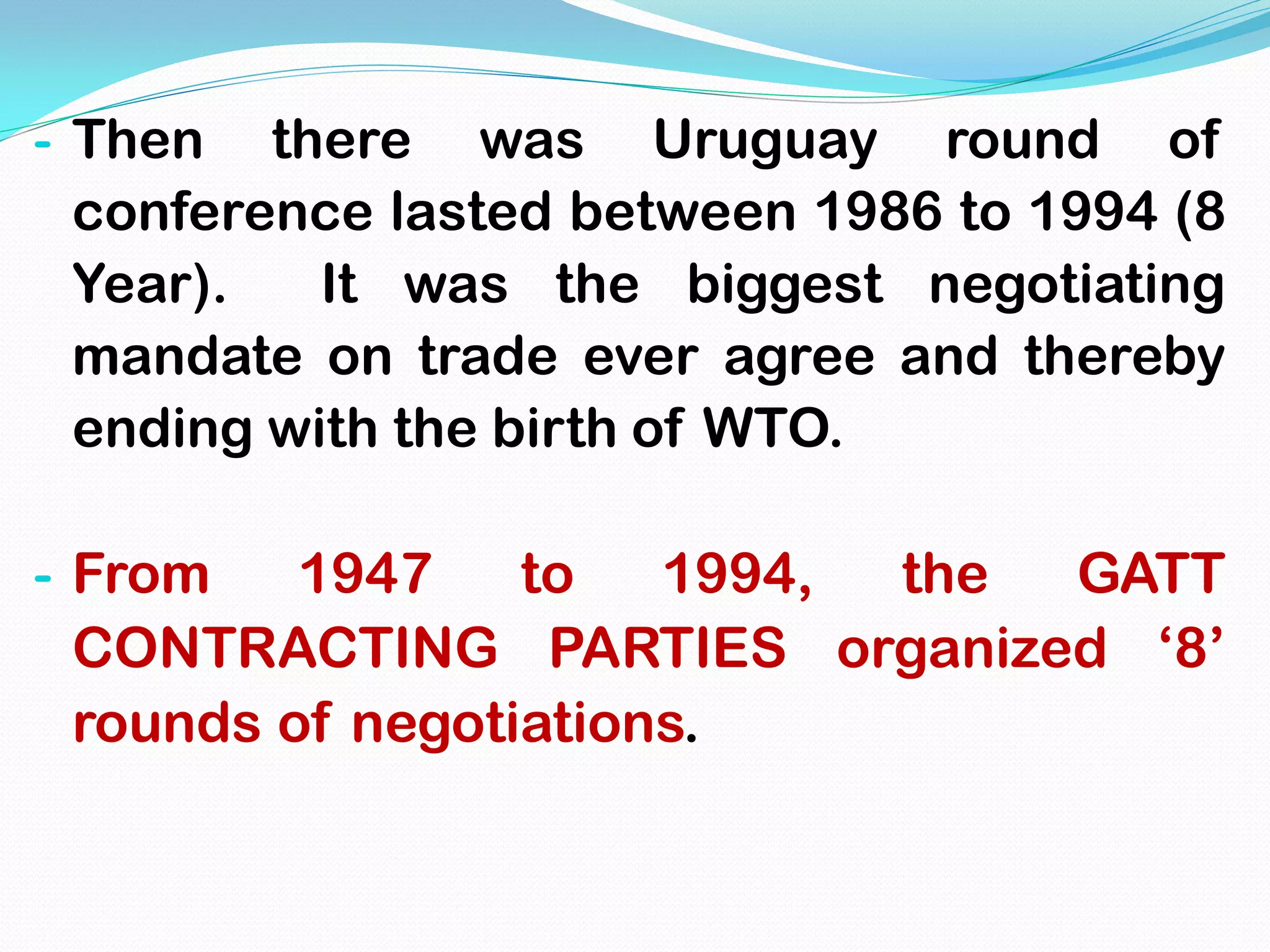 Wto Rounds World Trade Organization (WTO) | PDF