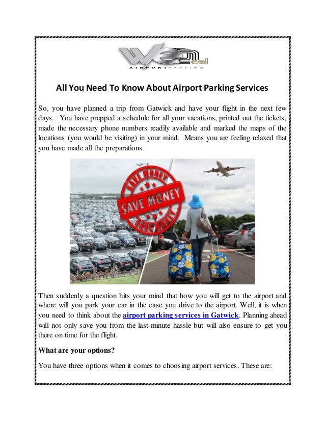 Gatwick Parking Official Gatwick Airport Parking