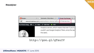 @SimoAhava | #GAUC15 | 17 June 2015
WEB
http://goo.gl/gTauIV
 
