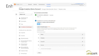 Enhanced Ecommerce aktivieren
 