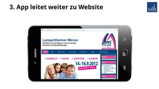 3. App leitet weiter zu Website
 