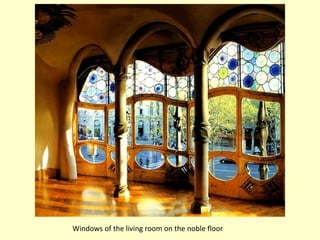 Windows of the living room on the noble floor
 