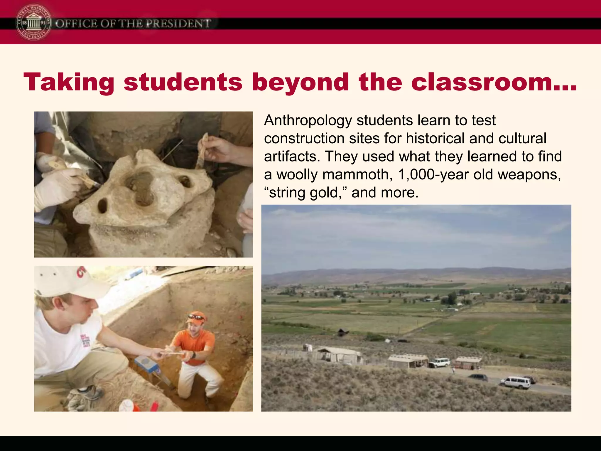 Taking students beyond the classroom…Wildcat athletes compete and band members and cheerleaders perform at the 67,000-seat Qwest Field in Seattle. 