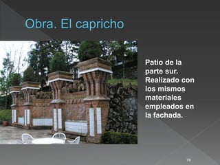 79
Patio de la
parte sur.
Realizado con
los mismos
materiales
empleados en
la fachada.
 