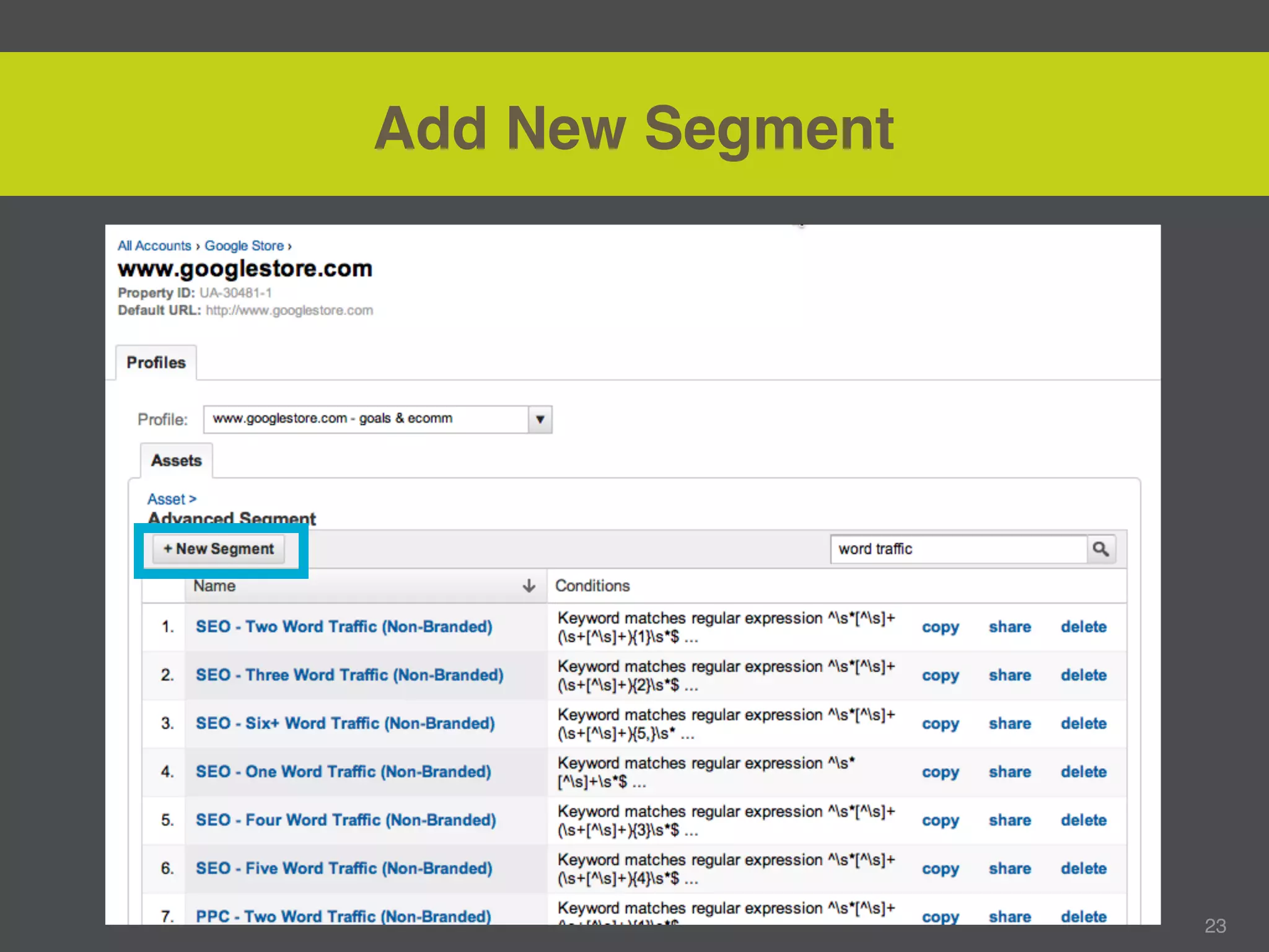 Add New Segment




                  23
 