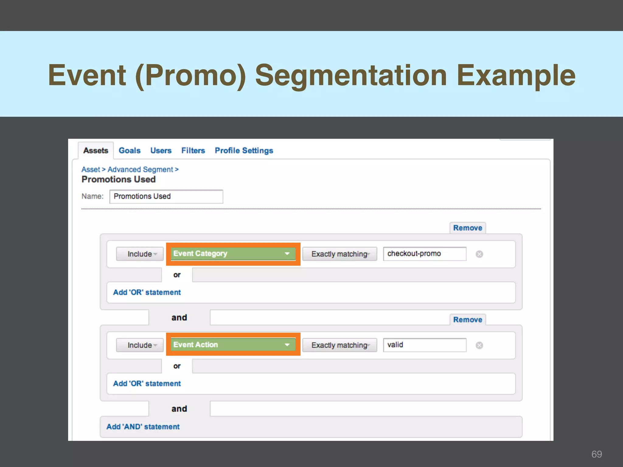 Event (Promo) Segmentation Example




                                     69
 